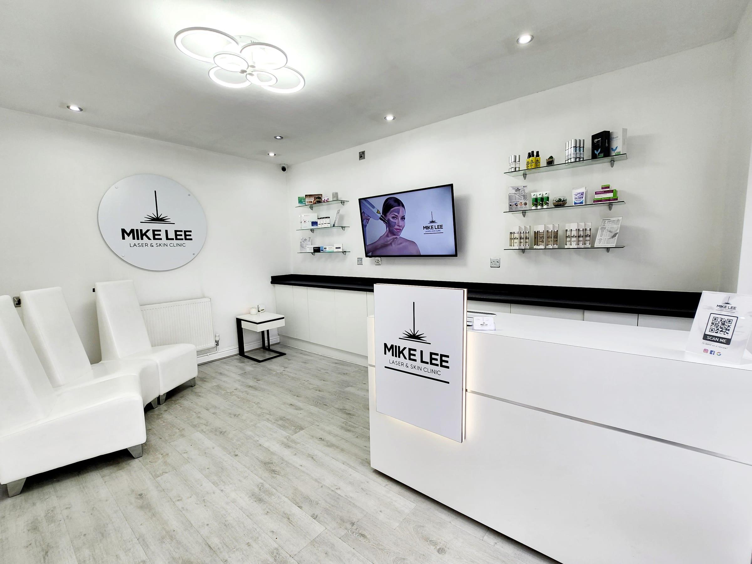 Reception and waiting area at Mike Lee Laser & Skin Clinic